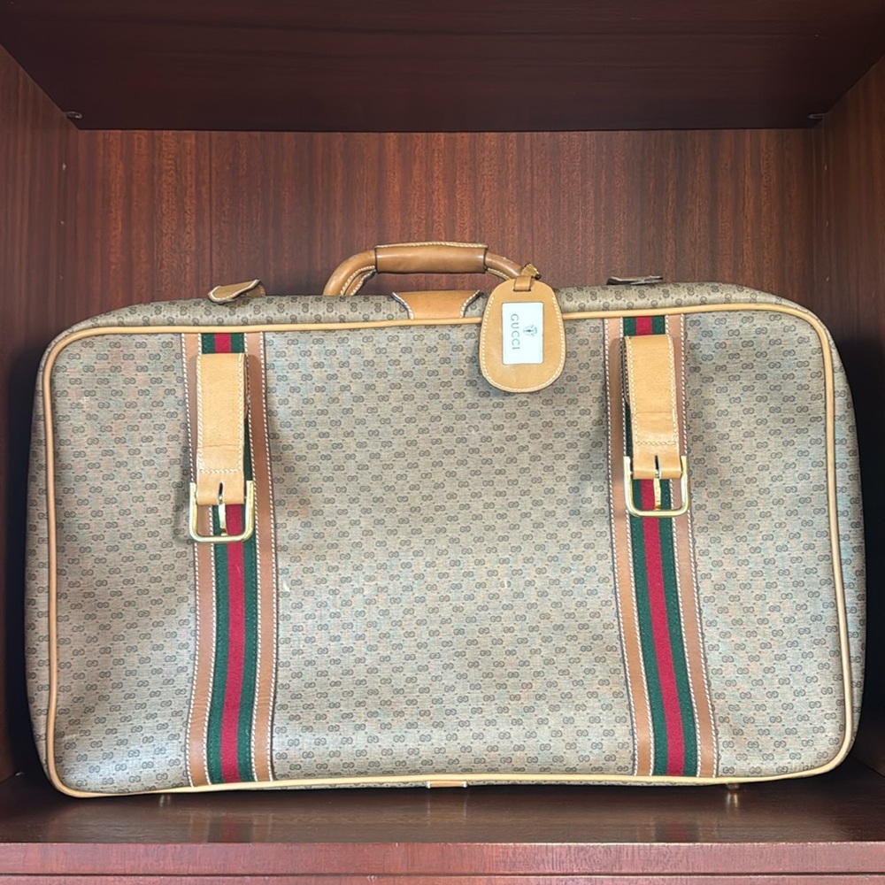 GUCCI Vintage Luggage (L 24") *GG Monogram* Suitcase
